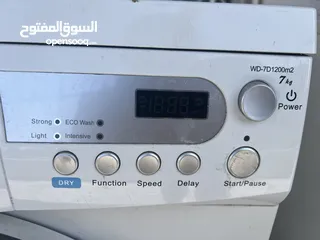  4 غسالة مع حماصة (نشافة) 7kg للبيع national electric ،الحالة جيد جدا