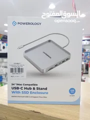  1 Powerology 24 imac compatible usb-c hub &stand with ssd enclosure
