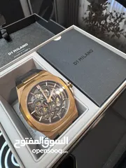  6 MEN'S SKELETON RUBBER ROSE GOLD ساعة رجالي من ارقى الماركات العالميه 2023