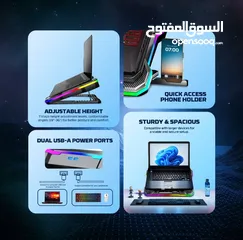  2 ستاند تبريد لابتوب FANTECH NC22 جديد من BLUE BELT