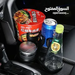  6 حامل أكواب السيارة الدوار 2 في 1 - ABS متين، إكسسوار داخلي متعدد الوظائف للسيارة والمركبات والشاحنات