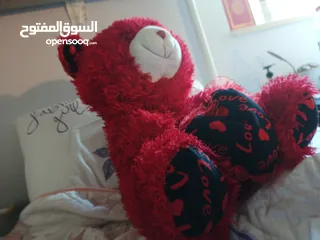  9 دمية دب احمر للبيع بسعر مقبول و غير مخدوش في حالة جيدة.