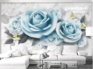  24 ورق الحائــــــــــــط ال 3D القطعـــــــــه الواحــــــــده بدون فواصل تصميمات مختلفة مع إمكانية ا