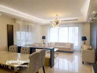  2 عبدون شقة مفروشة فخمة مع رووف ( دوبلكس ) للإيجار السنوي
