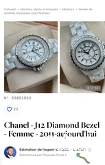  9 Montre Chanel J12 Copie d'original Quartz céramique Diamant