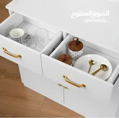  10 خزانة مطبخ منزلية 4 دفات – ترتيب وأناقة بكل زاوية! الأبيض الي يليق على كل المطابخ .