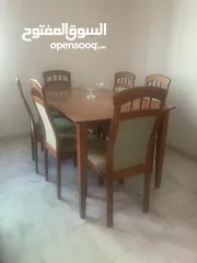  1 Dining table & 6 chairs طاولة سفرة مع 6  كراسي