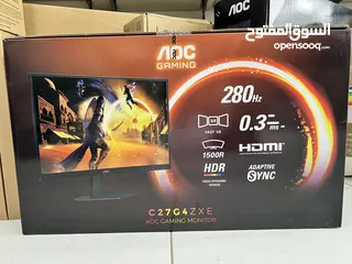  1 شاشة كمبيوتر جيمنج Aoc 27 280hz 0.3ms Curved