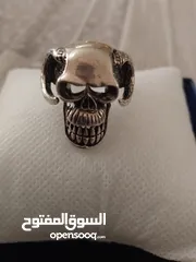  4 خواتم فضه و بلاك فضه رجالي