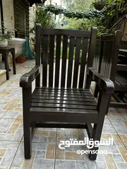  6 طاولة خارجية خشب سوداني