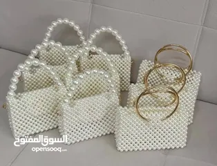  4 شنط خرز كريستال يدوي بتصميم أنيق وعصري