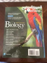  5 كتب منهج أمريكي للصف 9-12 SAT Algebra2+Biology Books