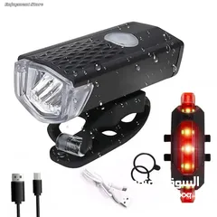  5 Ensemble d'éclairage LED aste USB pour vélo, lampe de poche pour vélo de route VTT, lampe de sauna a
