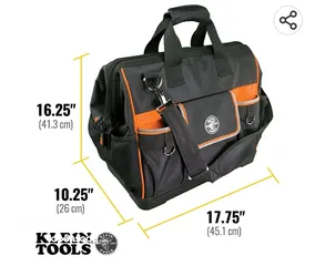  1 حقيبة معدات من شركة klein tools الأمريكية