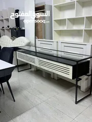  3 ,طقم طاولة سفرة مع مزنون شبه جداد