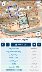  4 أراضي للبيع في الزرقاء ، شومر  باسعار مغرية من المالك مباشرة
