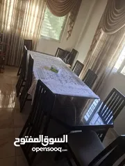  4 اثاث مستعمل : غرفة سفرة + مكتبة  للبيع