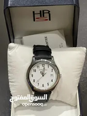  5 ساعة جلد سوداء أنيقة بتصميم كلاسيكي عصري، تجمع بين الفخامة والبساطة لتكمل أناقتك راقيه وحلوة جميلةة