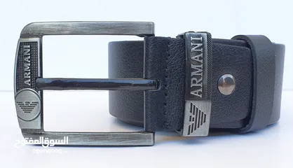  6 Armani Belt Genuine leather 100% حزام ارماني اسود جلد طبيعي 100%