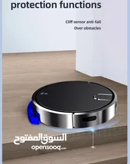  5 مكنسة الربوت الأصلية حجم كبير مزودة بنظام ذكي مع ريموت شفط للسجاد والارضيات خاصية المسح