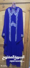  2 قفطان مغربي لون نيلي قطعه واحدة مقاس xl