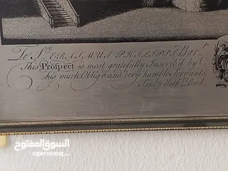  15 لوحة معدني نحاس أبيض لقلعة بيكتون الشهيرة مؤرخة بتاريخ 5 أبريل 1740