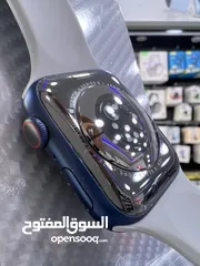 5 Used Apple Watch Series 6 (44mm)  ساعة ايفون الاصدار السادس قياس 44مم  مستعملة بحالة جيدة جدا //////
