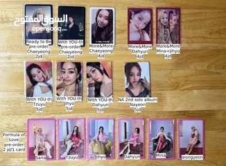  1 TWICE Formula of Love, Ready to Be, More & More, With YOU-th, NA official photocards K-pop kpop