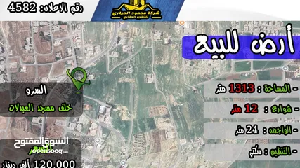  1 رقم الاعلان (4582) ارض سكنية للبيع في منطقة السرو