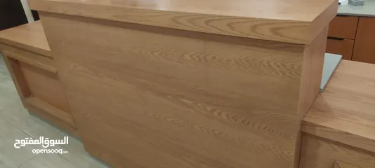  2 كاونتر خشب للمطاعم والمقاهي