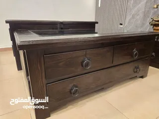  11 طقم طاولات موديل امريكي ج 3قطع تحفة فنيه خشب سويد بسعر مغري جدا
