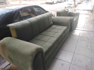  2 كنب جلوس خشب عدد3