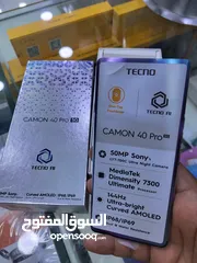  1 مشغل ايام Kamon 40 pro 5G رام 24 جيجا 256 مكفول سنة أغراضة والكرتونه الأصلية متوفر توصيل