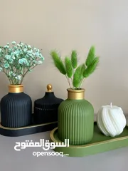  3 شموع معطرة مع كونكريت