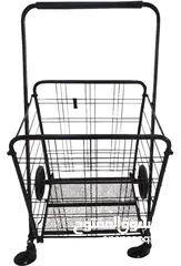  4 Style Fold-able Collapsible Grocery Shopping Trolley (Black,80kg Max Load)