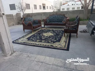  9 طقم كنب 7 مقاعد للبيع + سجادة