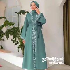  5 عباي قطعتين  خامة الكريب  فري سايز ل80 السعر 15 دنانير  نعيمه/اس راء8