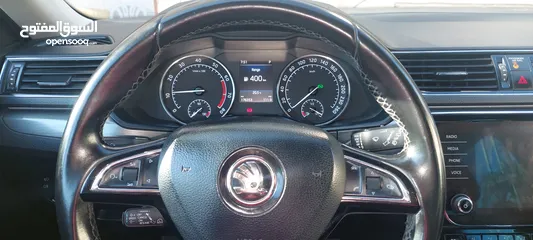  13 اسكودا سوبير بنزين 2018 قوه 2000 4x4 قوه 280حصان بانوراما  نقطه عمياء خروج عن المسار فل الفل بصمه