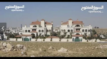  4 قصرين للبيع في منطقة الظهير على مساحة ارض 4 دونم و 800 م