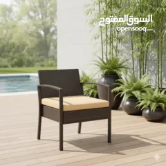  5 طقم جلسة خارجية أنيق ومريح استمتع بأوقات الراحة والاسترخاء في الحديقة أو       البلكونة مع هذا الطقم