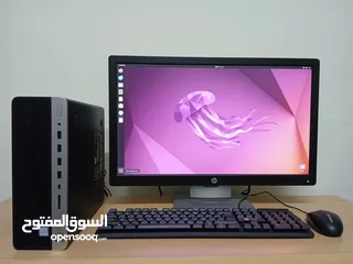  3 Ubuntu OS Computer System 9th Generation  i7 processor, HP PC with 23 Inches monitor