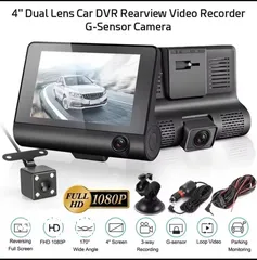  7 كاميرا سيارة أمامية وخلفية وداخلية video car dvr 1x3 full HD 1080P شاشة لمس حجم 4 بوصة HD