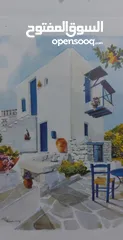  4 لوحه فنية  بالرسم المائي (يوناني) رسم