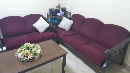  1 مورس 7مقاعد خشب زان  بحاله جيد