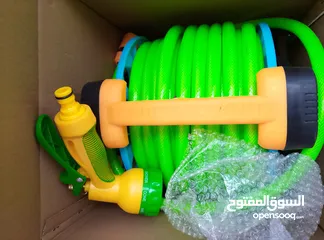  2 بكرة مع بربيش ماء مع رشاش لضخ الماء جديد