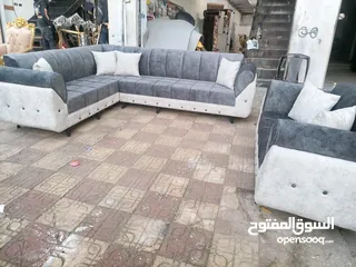  30 عرض خاص كورنر 9 مقاعد مع كنب مزدوجة + بفه + 7 مخدات