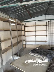  4 تيوبات خشب رفوف شبك حديد
