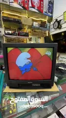  9 Sanyo Old CRT Tv good for gaming and VCR تلفيزيون نظام قديم ملون مناسب حق ألعاب