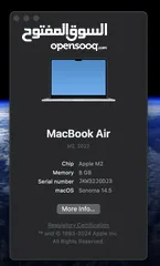  7 ماك بوك اير 2022 M2 512gb
