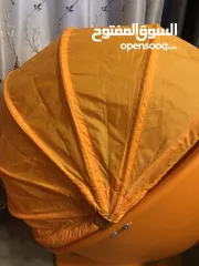  5 كرسي أيكيا شكل بيضة مع مظلة (Egg Chair) دوّار عدد 2 (لون أحمر وبرتقالي) شراء من بريطانيا للبيع